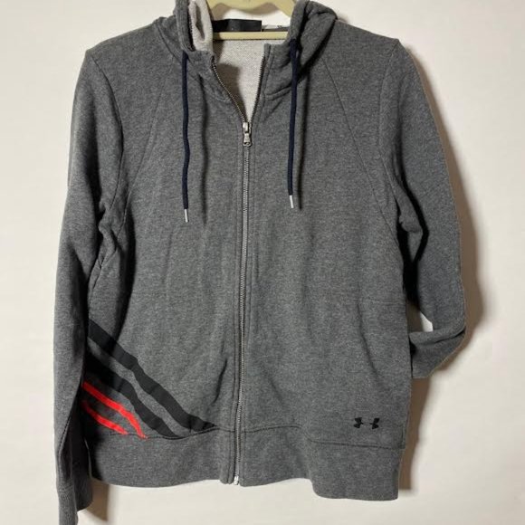 NWT UNDER ARMOUR Women M UA LOGO French Terry Full Zip Hoodie Jacket Loose Fit - Picture 6 of 8